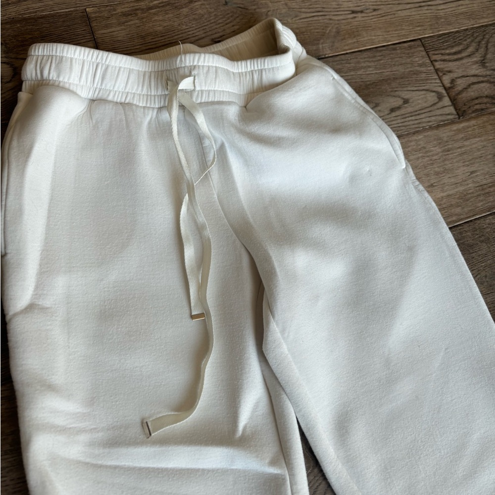 Forever 21 Cream Scuba Knit Drawstring Joggers Size S - Picture 7 of 8